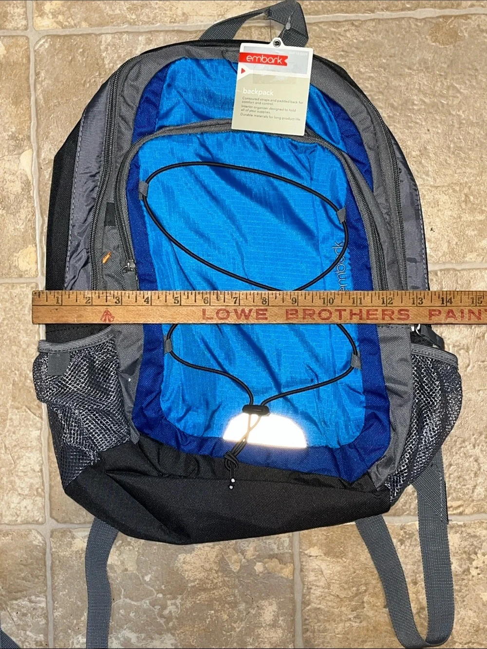 NWT Embark Kids Blue and Gray Everyday Backpack